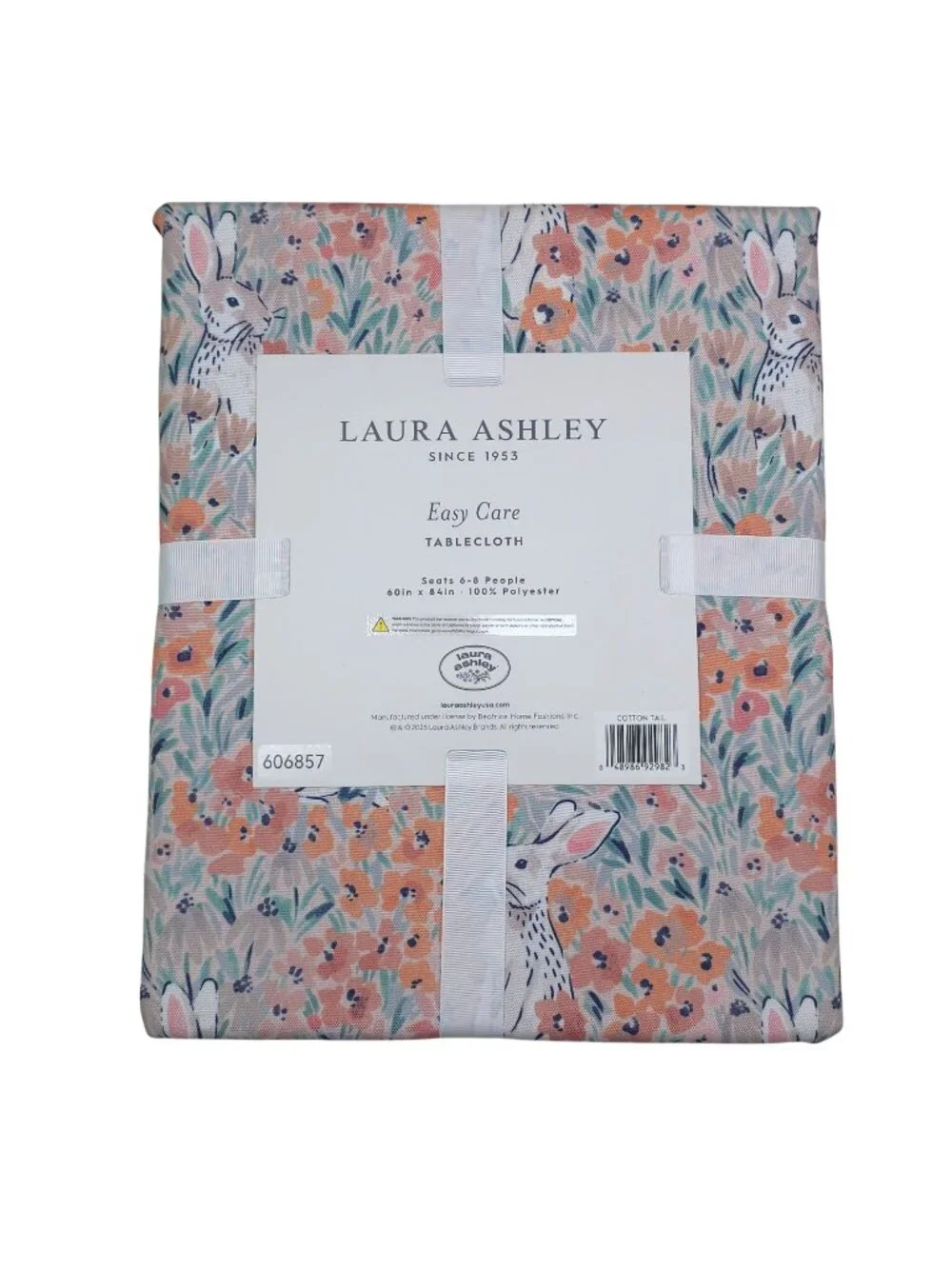 Laura Ashley Easy Care Polyester Tablecloth 60